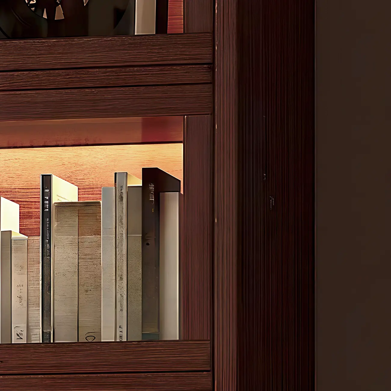 Scandinavian Natural 5-Tier Wood Bookcase with Flip-up Doors Image - 14 | homeyfad