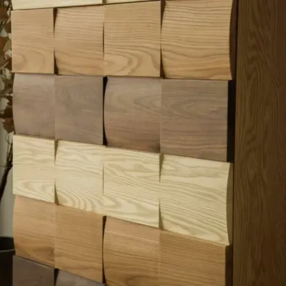 Scandinavian Brown Solid Wood Shoe Cabinet for Entryway Image - 8