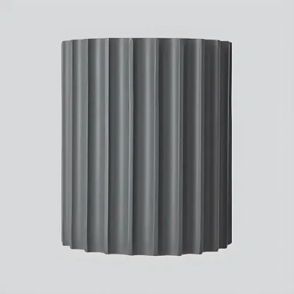 Modern Ribbed Half Cylinder Up Down Wall Sconce Image - 11