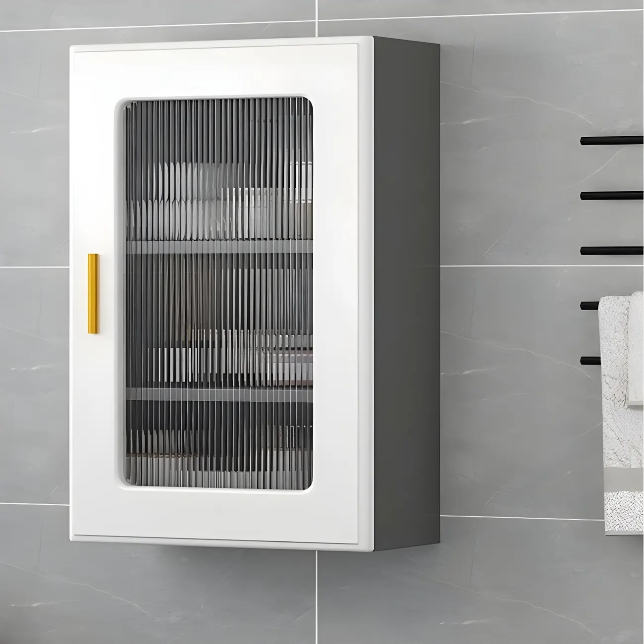 Modern Simple Floating Glass Door Wood China Cabinet Image - 9 | homeyfad