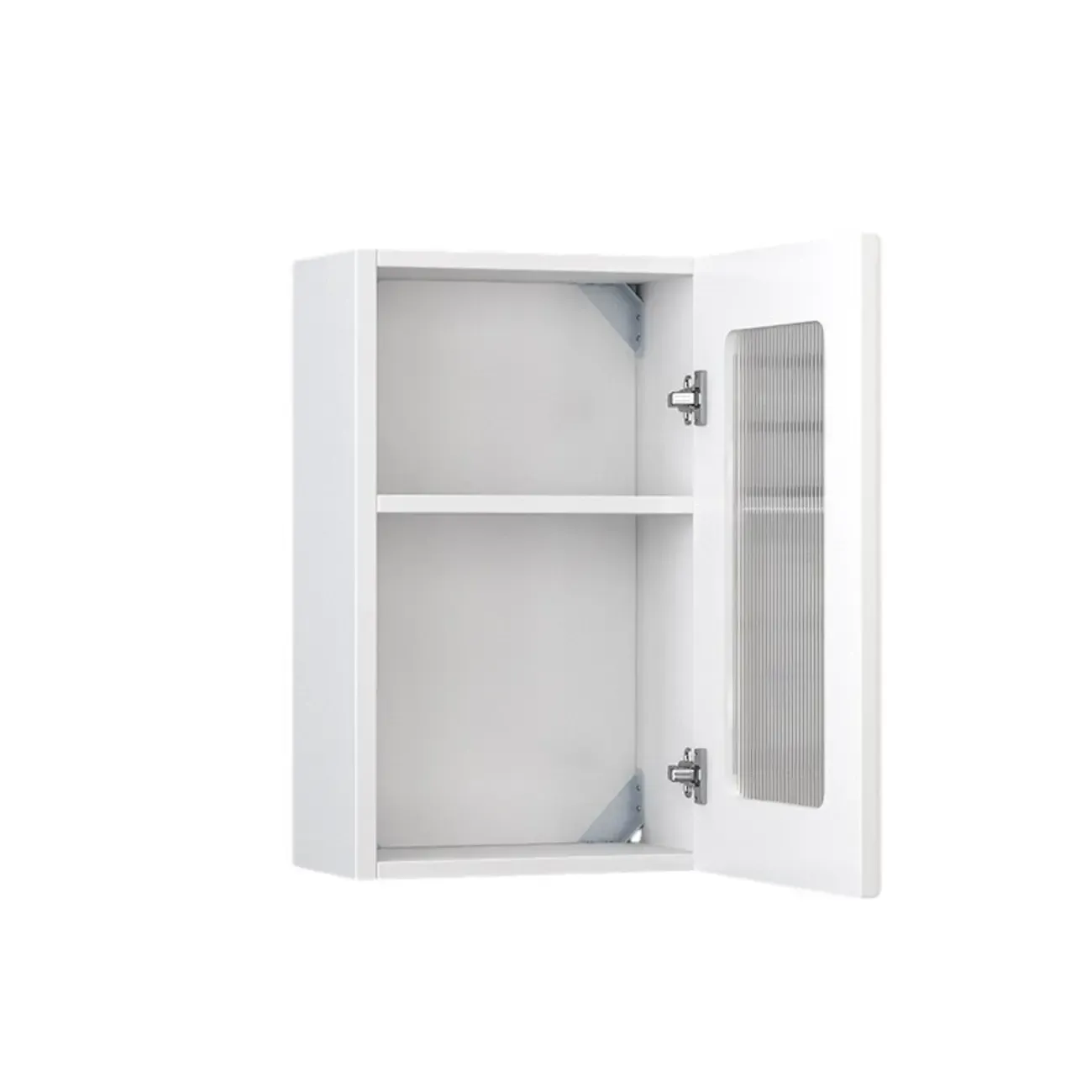 Modern Simple Floating Glass Door Wood China Cabinet Image - 10