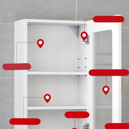 Modern Simple Floating Glass Door Wood China Cabinet Image - 12