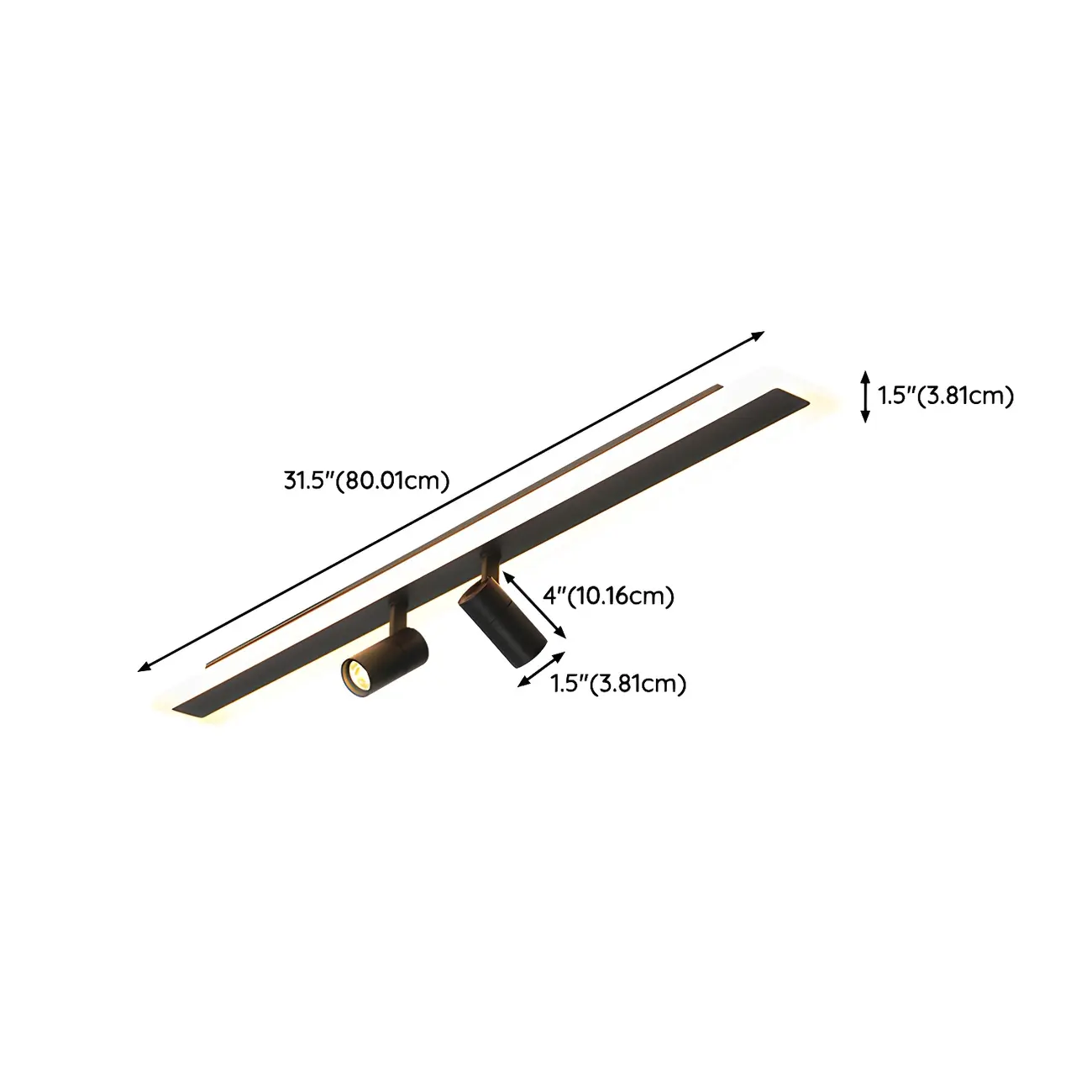 Modern LED Semi Flush Ceiling Light for Clothing Store #size | homeyfad