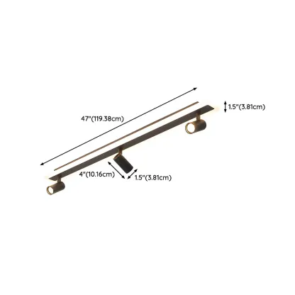 Modern LED Semi Flush Ceiling Light for Clothing Store Image - 16