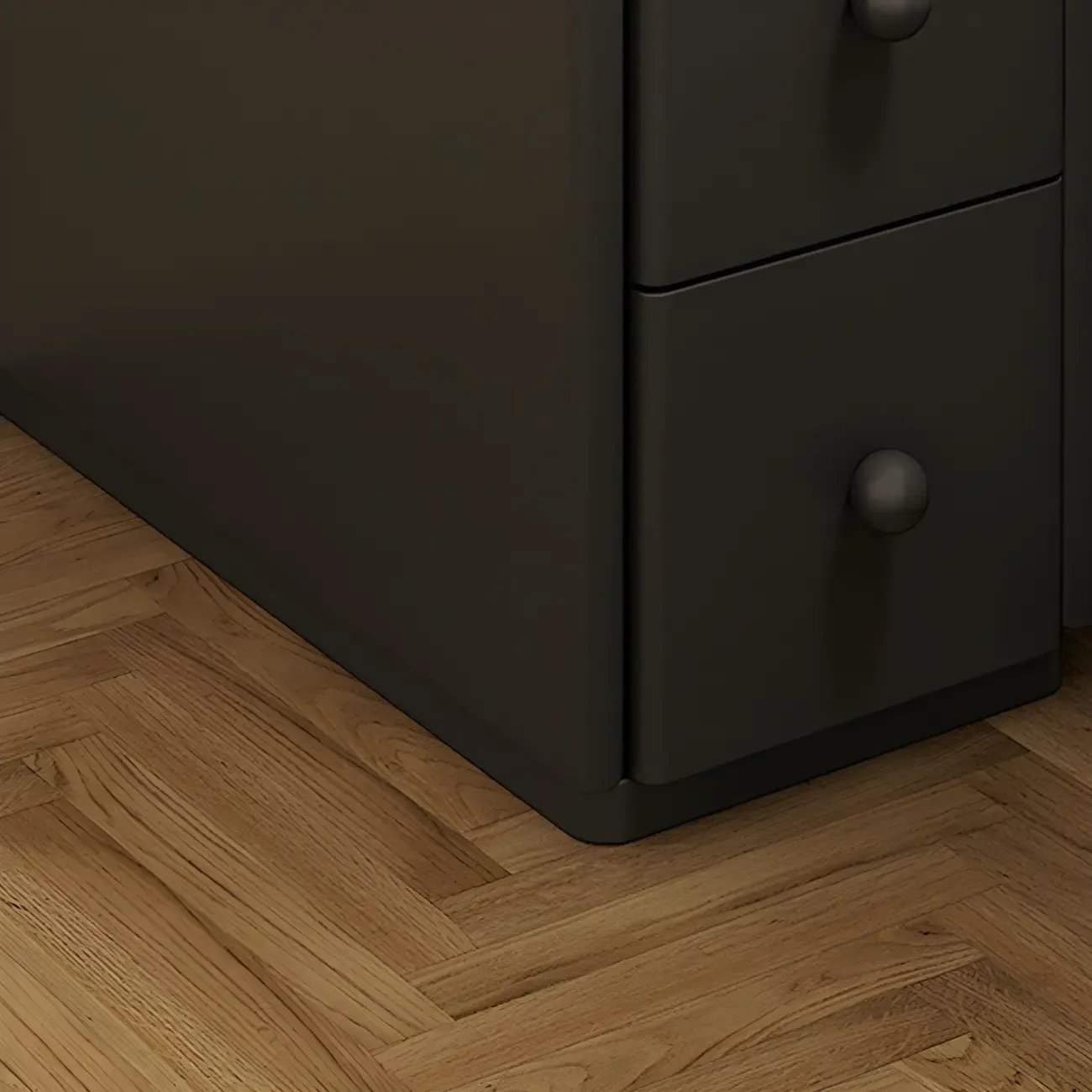 Multi-Function White Wood Storage Narrow Nightstand Image - 16