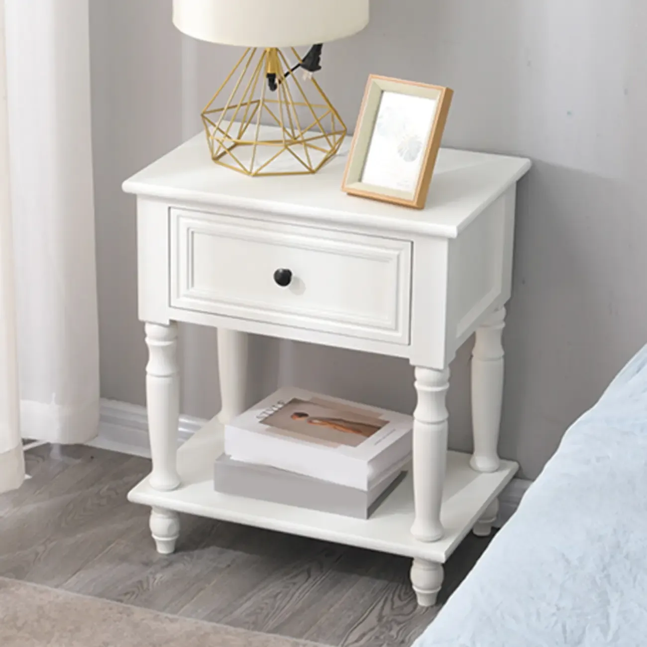 Traditional Wood Nightstand with Drawers | HomeyFad