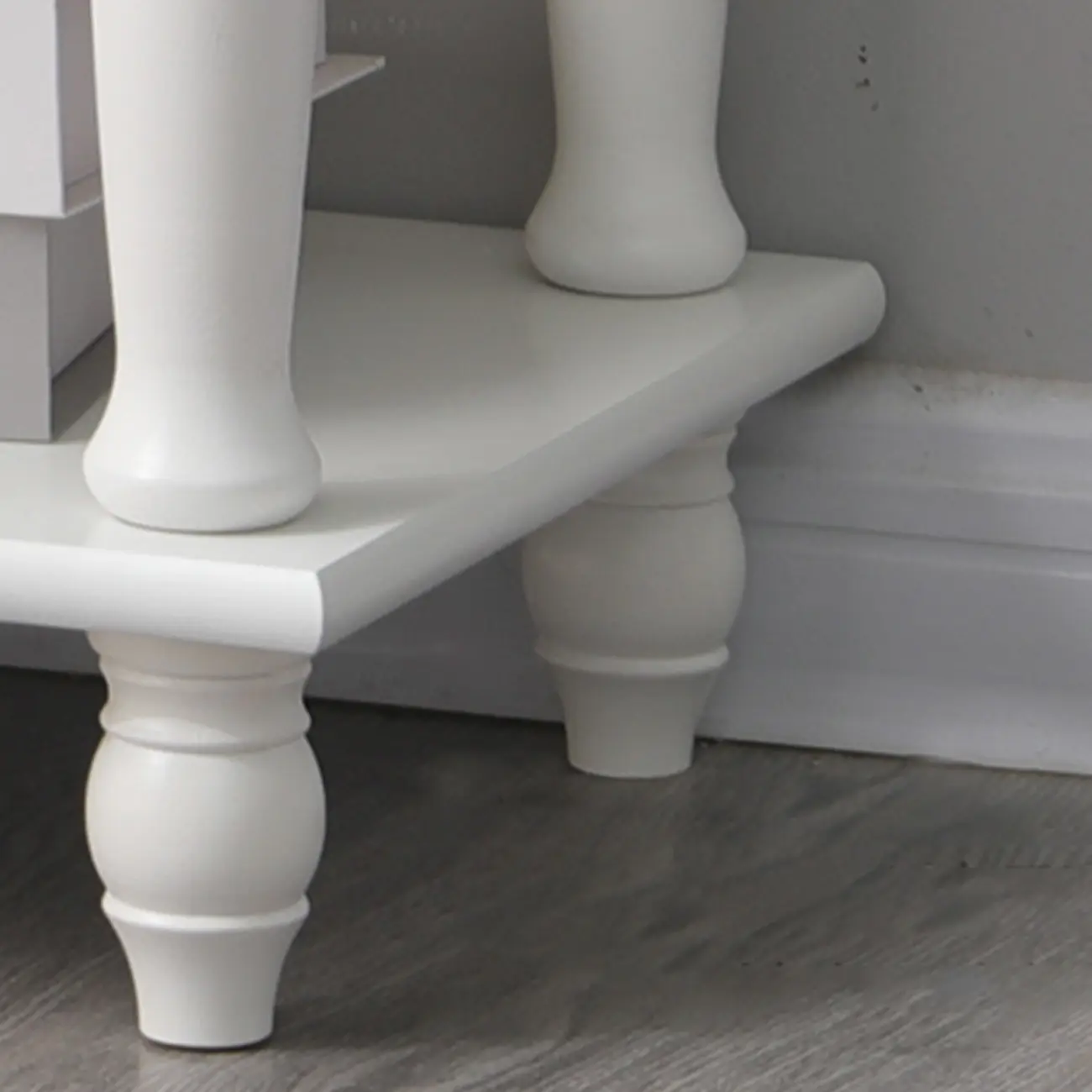 Compact White Wood Single Drawer Nightstand with Shelf Image - 9 | homeyfad