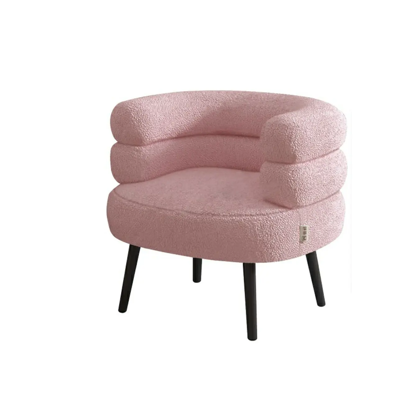 Classic Sherpa Accent Chair with Mid-Back for Living Room Image - 7 | homeyfad