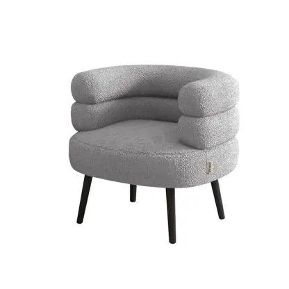 Classic Sherpa Accent Chair with Mid-Back for Living Room Image - 9