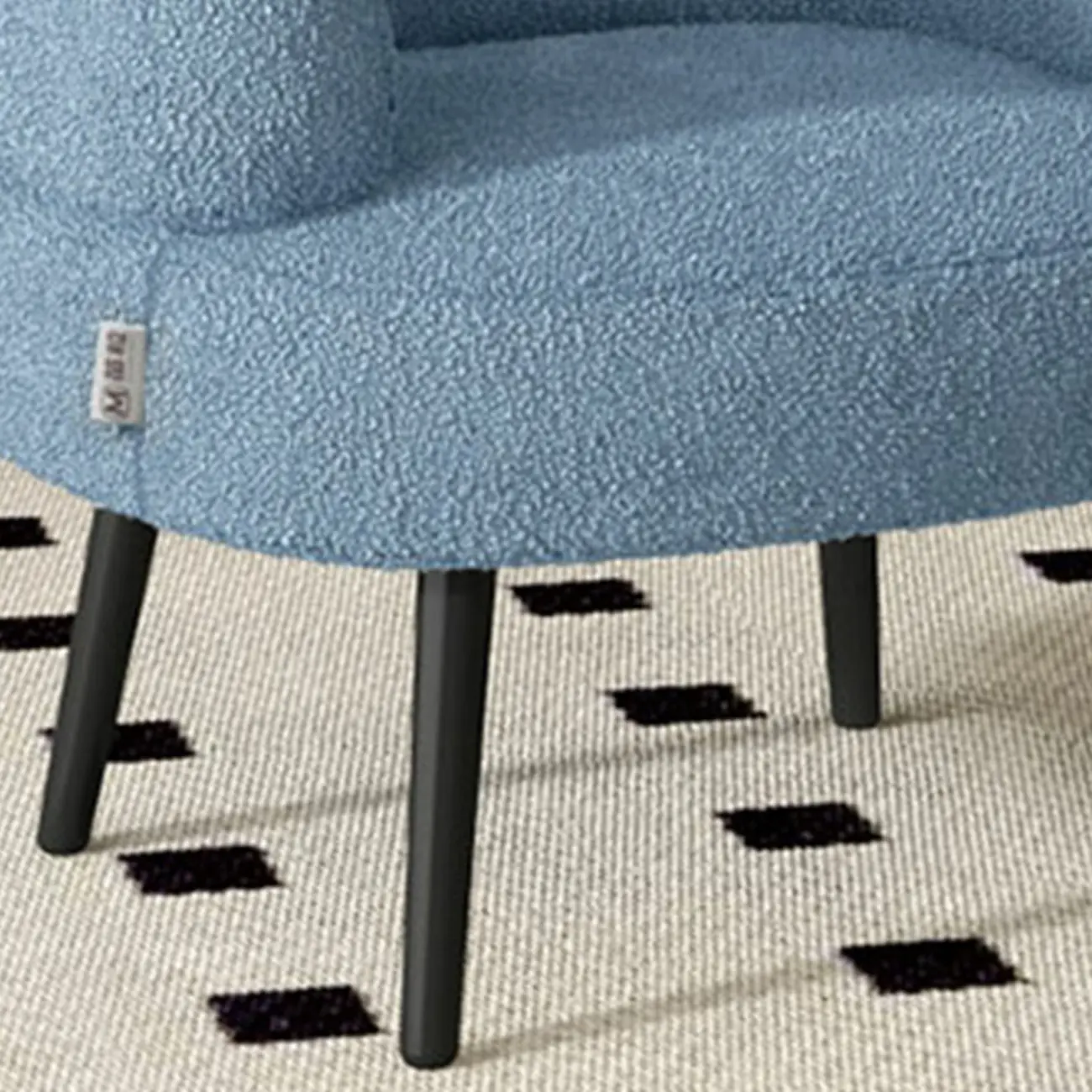 Classic Sherpa Accent Chair with Mid-Back for Living Room Image - 13 | homeyfad