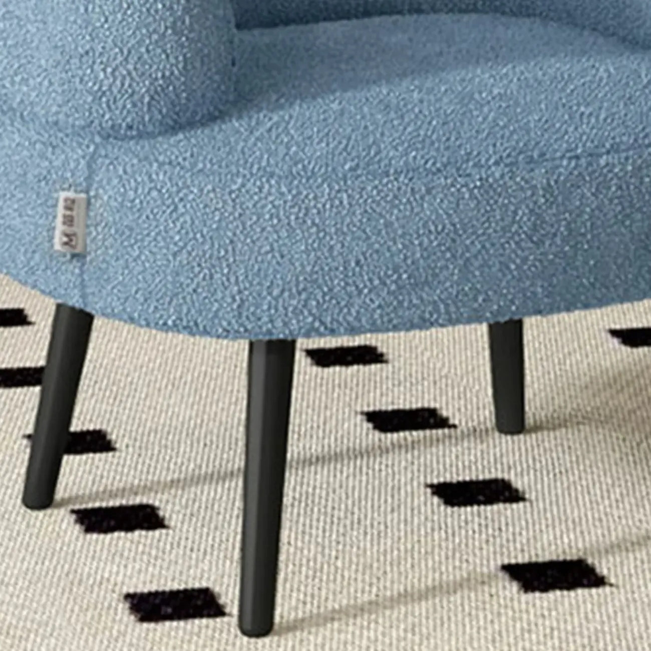 Classic Sherpa Accent Chair with Mid-Back for Living Room Image - 13