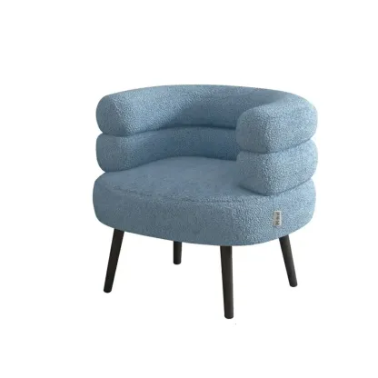 Classic Sherpa Accent Chair with Mid-Back for Living Room Image - 15