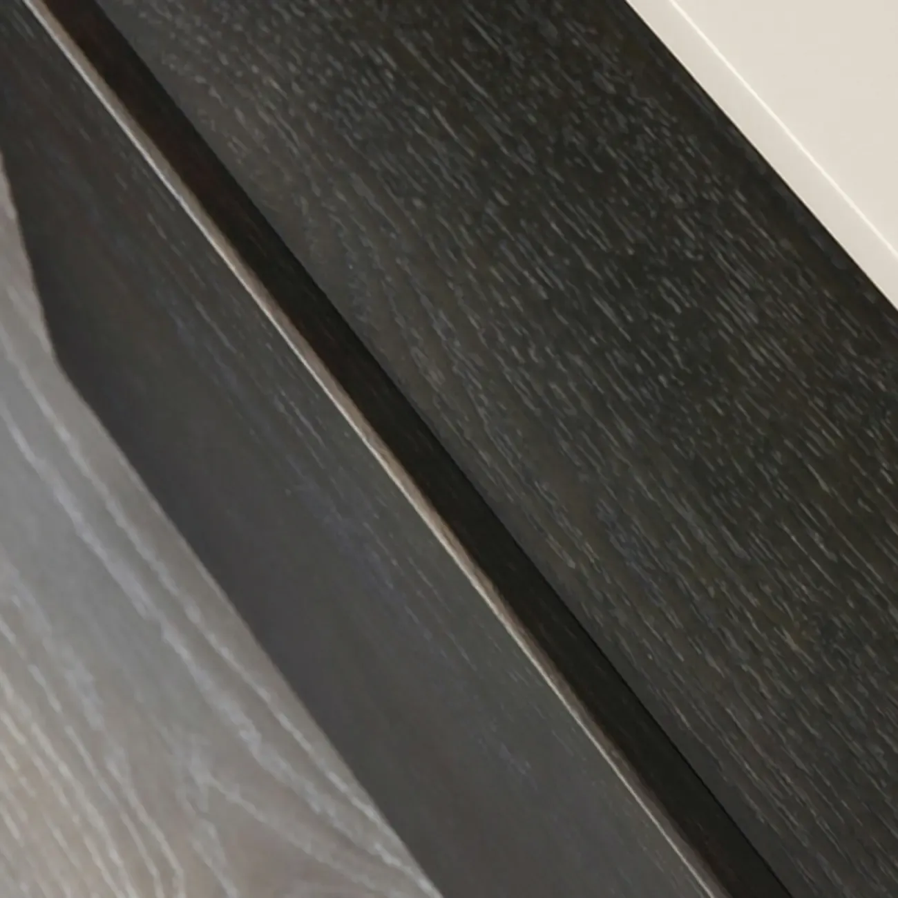 Rectangular Black Wood Open Drawer Storage Nightstand Image - 10