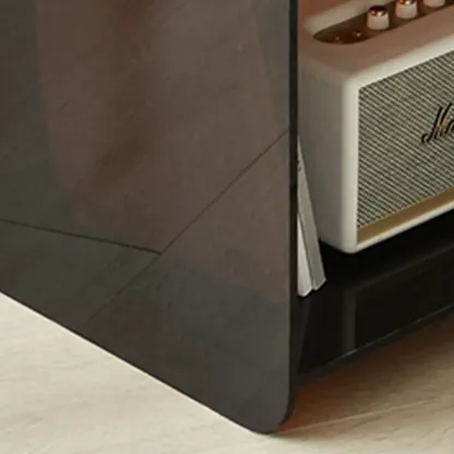 Bedroom Tan Acrylic Open Storage Small Nightstand Image - 9