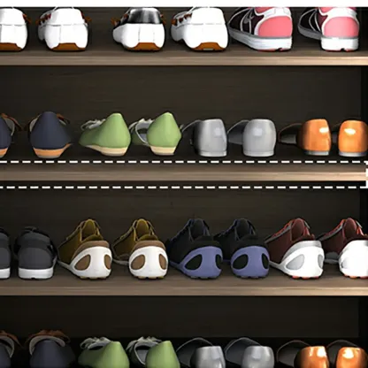 Luxury Grey Wooden Shoe Cabinet for Entryway Image - 14