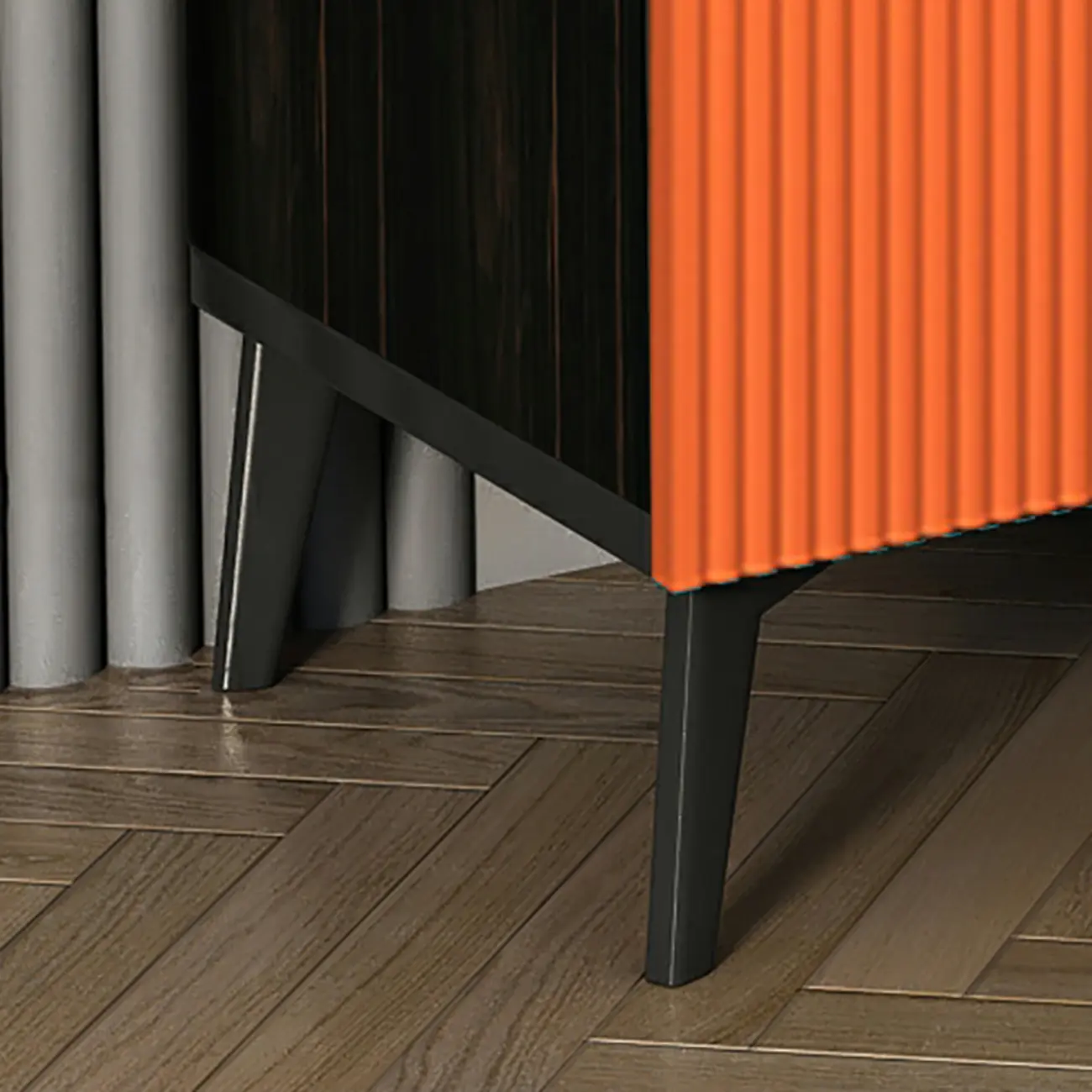 Luxury Grey Wooden Shoe Cabinet for Entryway Image - 9 | homeyfad