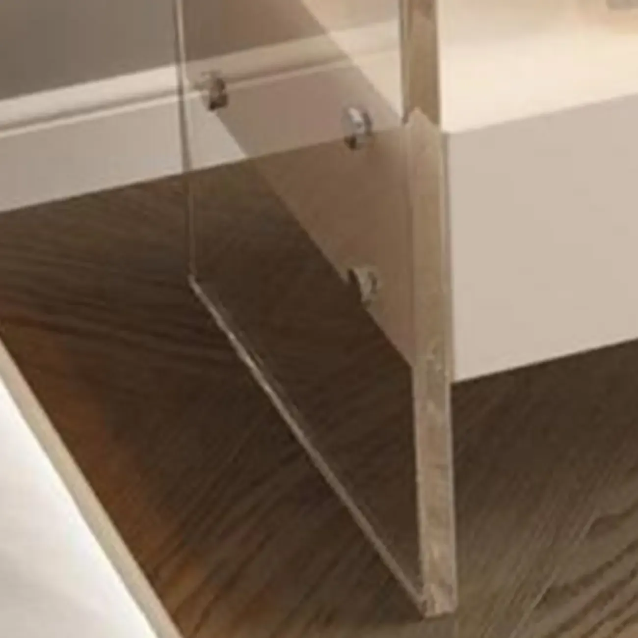 Clear White Acrylic Frame Drawer Storage Nightstand Image - 4