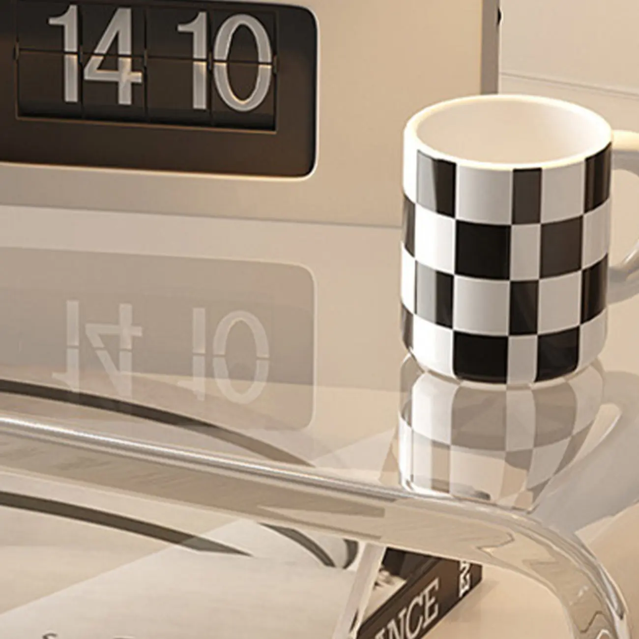 Clear White Acrylic Frame Drawer Storage Nightstand Image - 6 | homeyfad