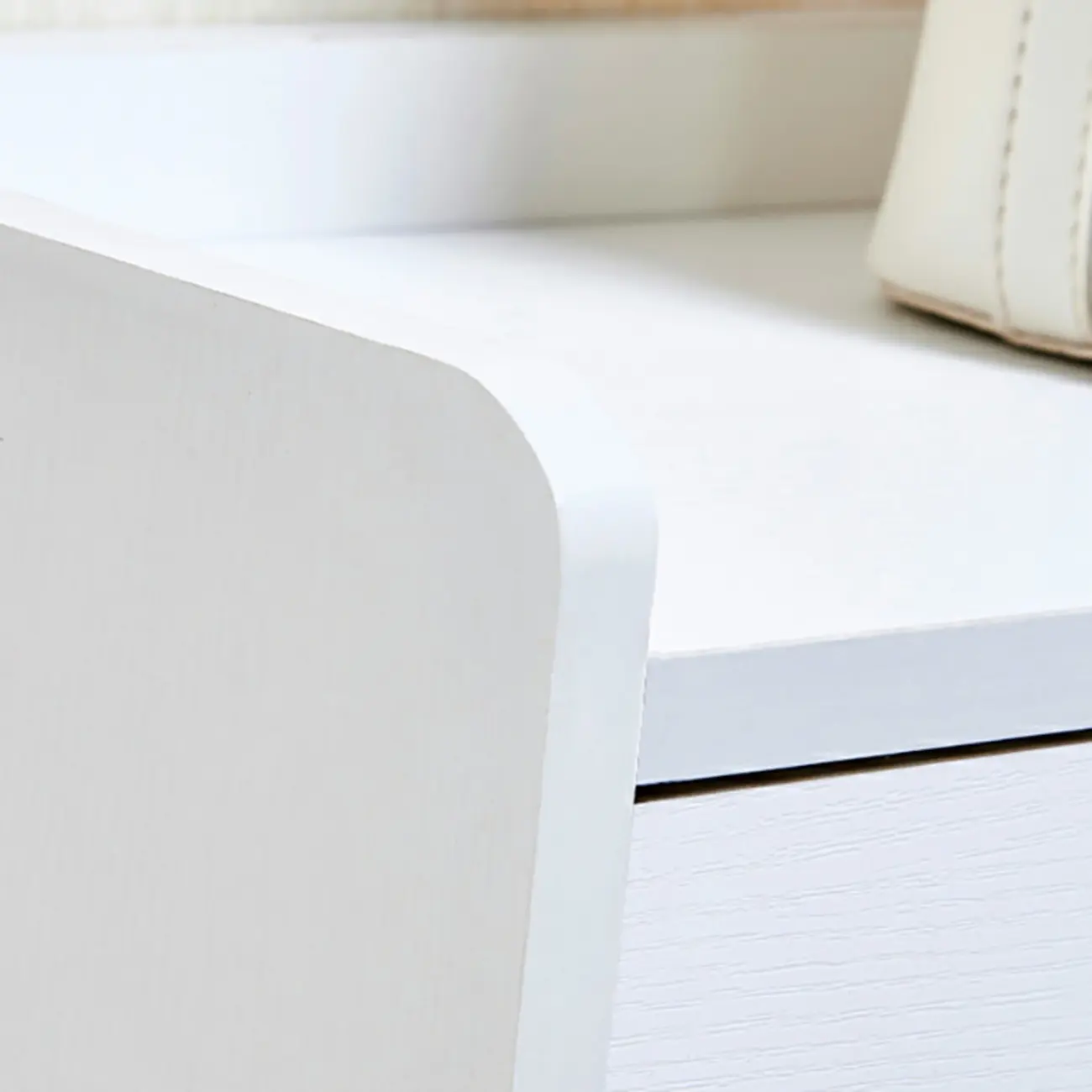 Narrow Wall-Mounted White Shoe Cabinet with Drawers Image - 9 | homeyfad