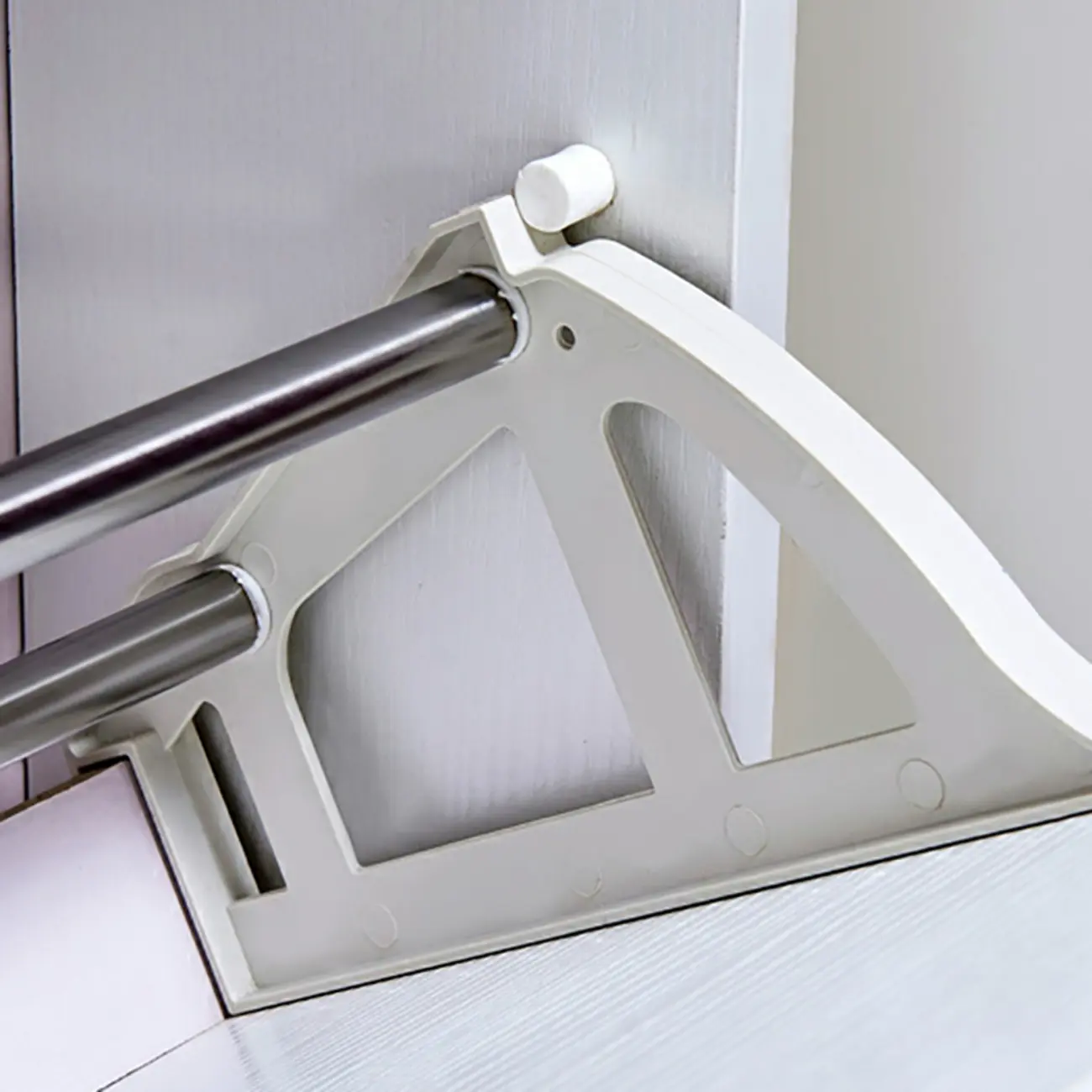 Narrow Wall-Mounted White Shoe Cabinet with Drawers Image - 11 | homeyfad