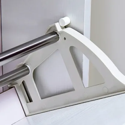 Narrow Wall-Mounted White Shoe Cabinet with Drawers Image - 11