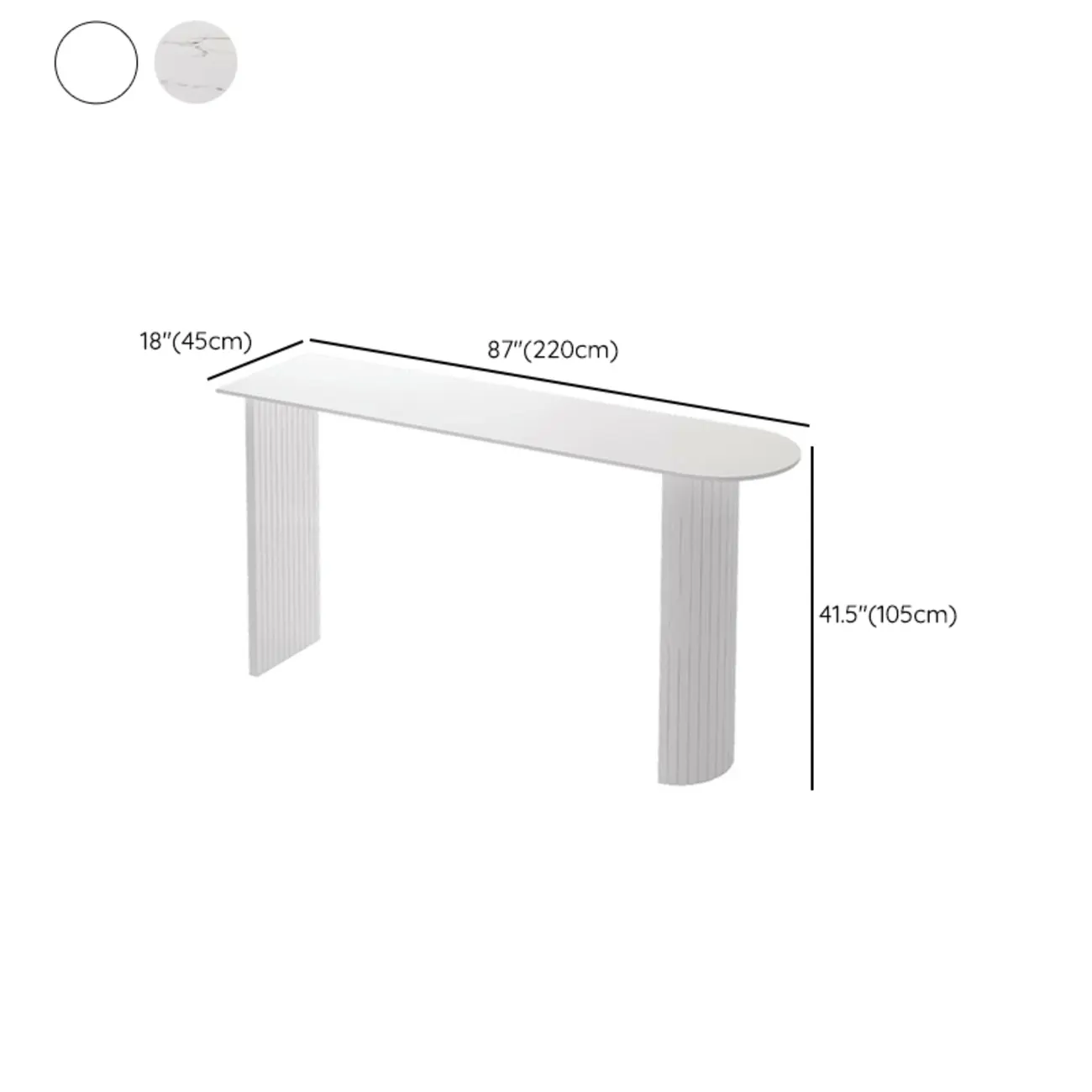 Modern Stone White Steel Base Bar Table for Living Room Image - 15 | homeyfad