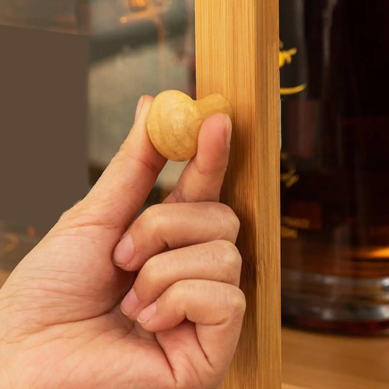 Natural Modern Floor Wooden Stackable Wine Rack Image - 4 | homeyfad