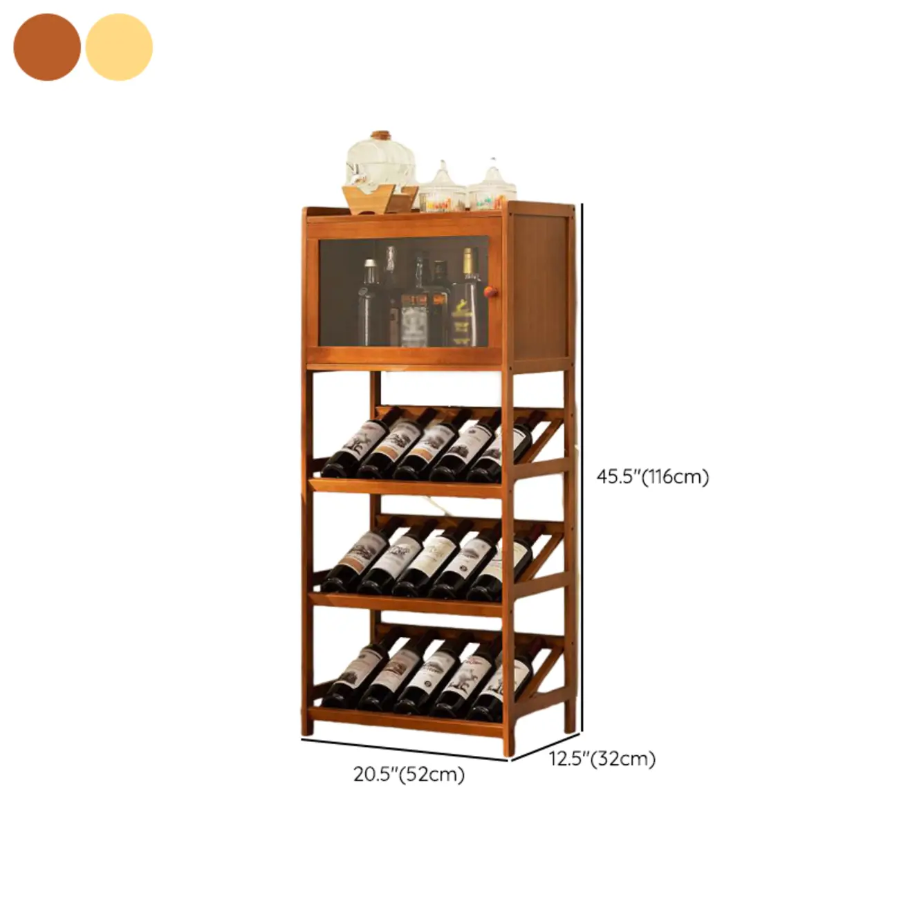 Natural Modern Floor Wooden Stackable Wine Rack Image - 16 | homeyfad