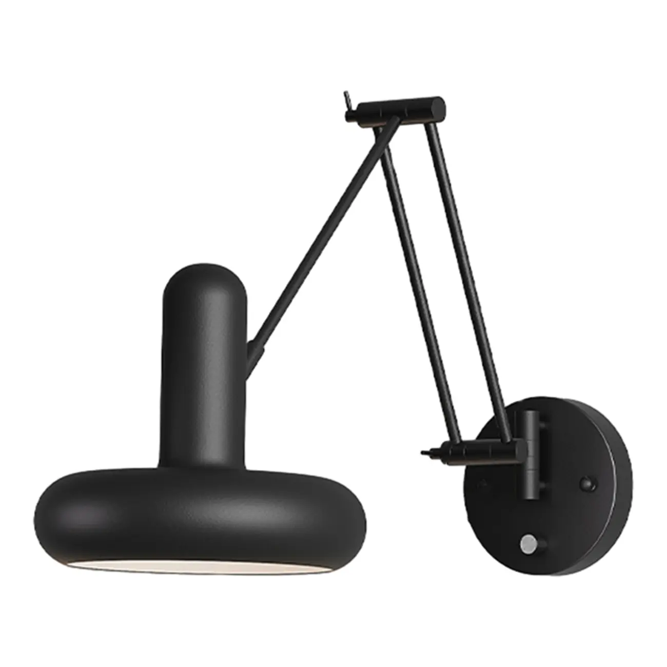 Simple Matte Swing Arm Wall Light with Rotary Socket Switch Image - 5 | homeyfad