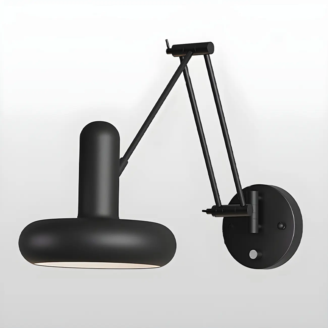 Simple Matte Swing Arm Wall Light with Rotary Socket Switch Image - 6 | homeyfad