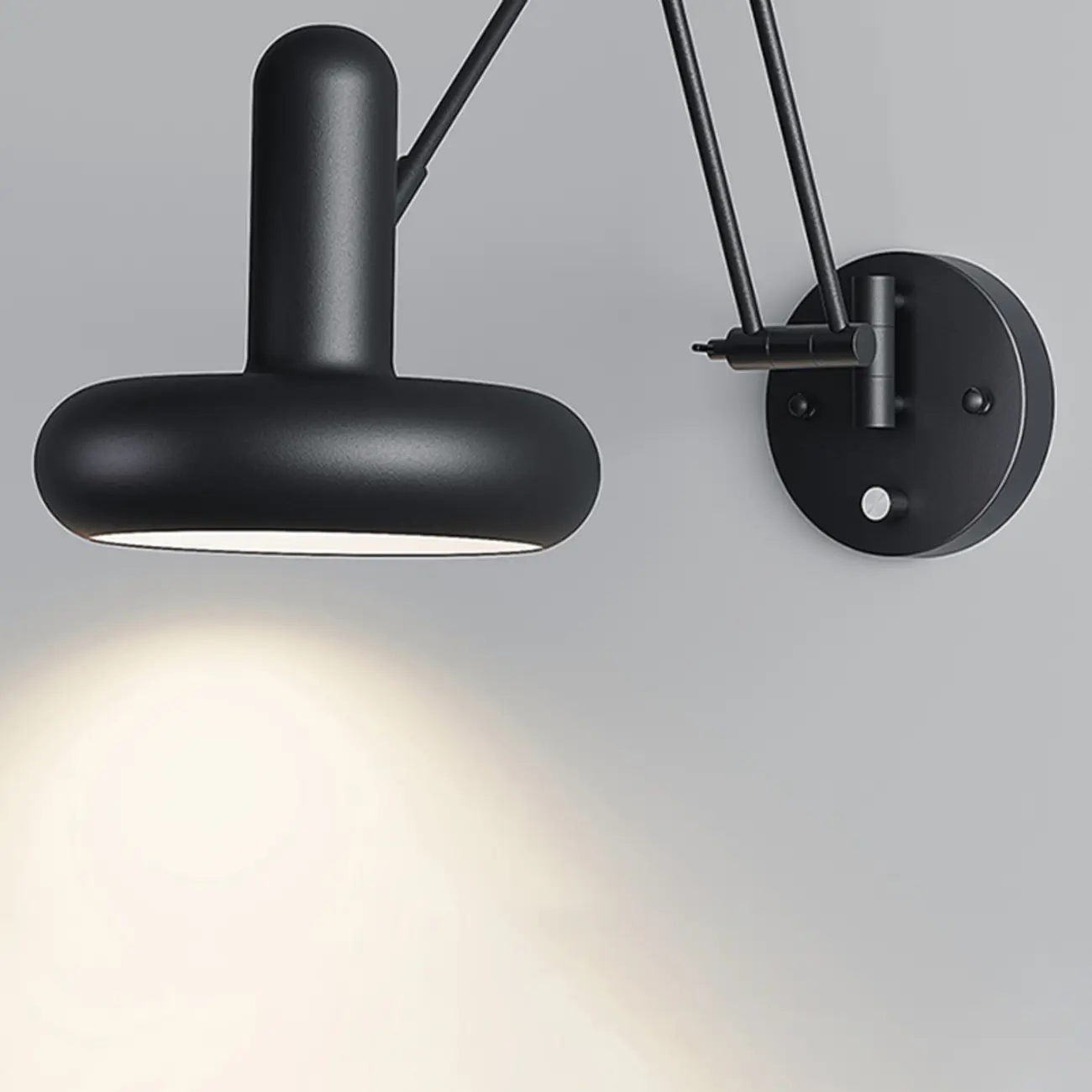 Simple Matte Swing Arm Wall Light with Rotary Socket Switch Image - 11 | homeyfad