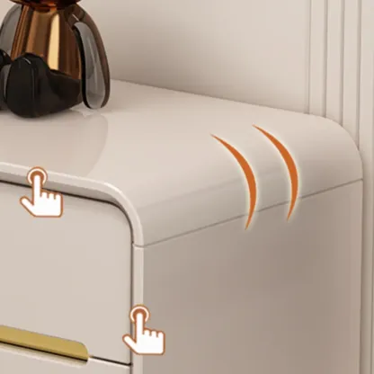 Glam Beige Solid Wood Shoe Cabinet with Display Top Image - 12