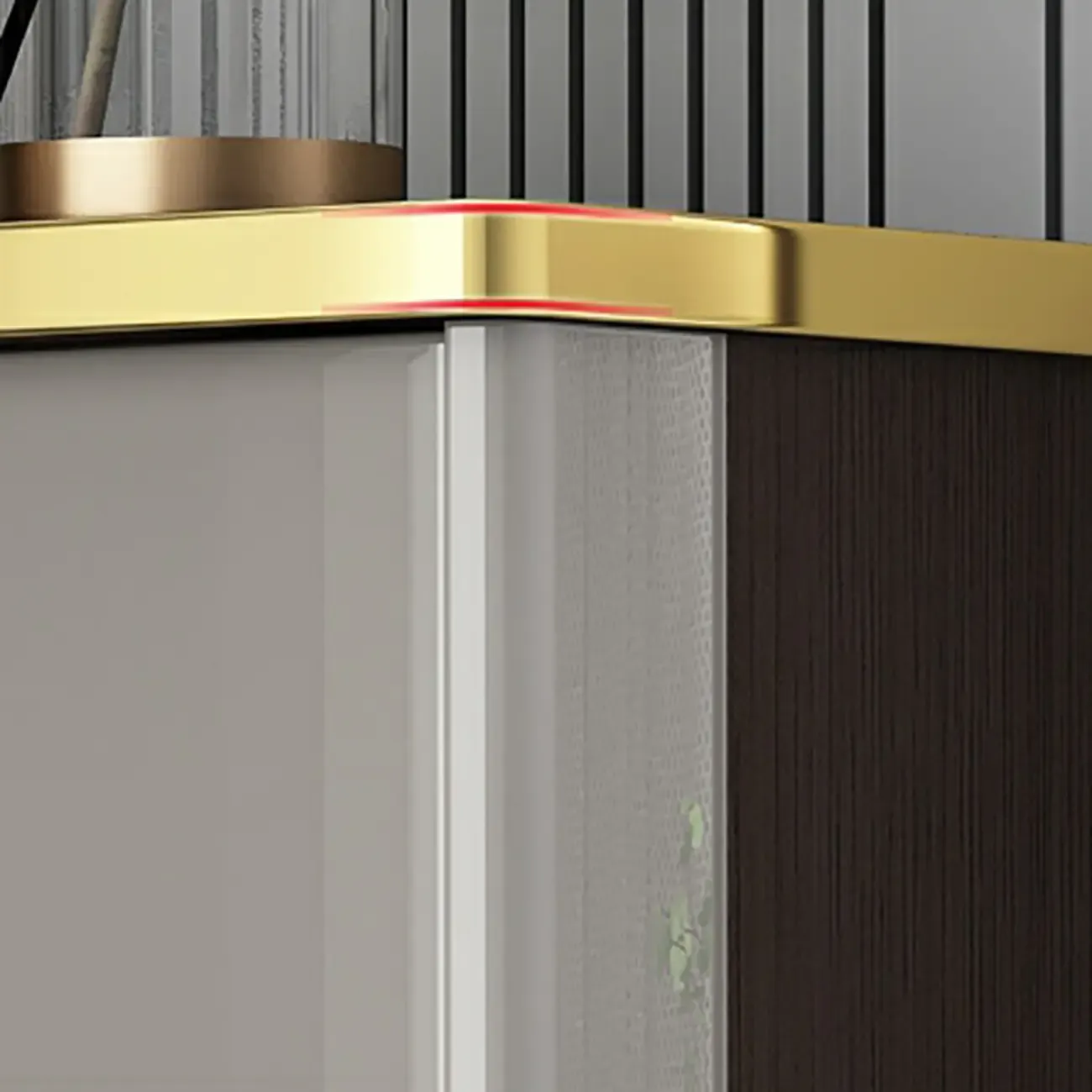 Grey Wooden Drop Front Shoe Cabinet for Entryway Image - 5