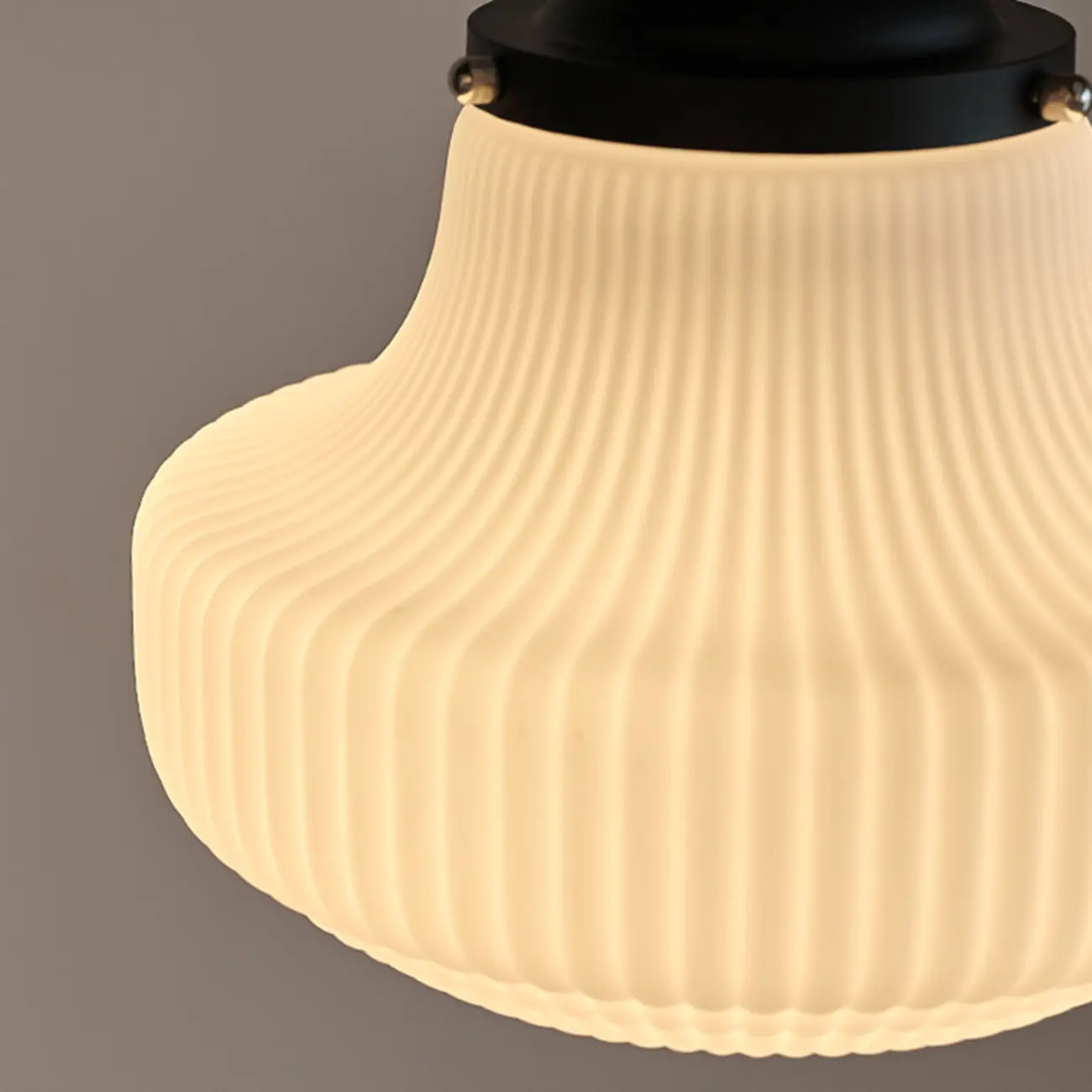 Art Deco Black Metal Glass Modern Semi-Flush Ceiling Light | homeyfad