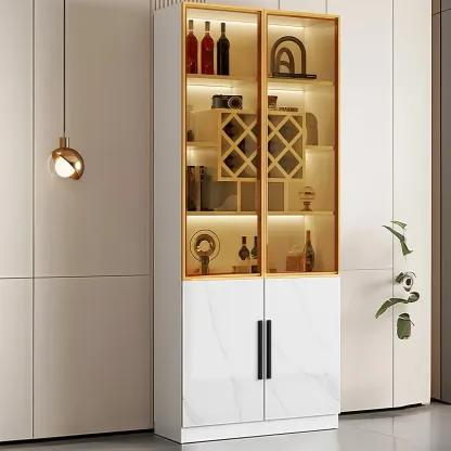 Luxury Illuminated Display Unit Wine Cabinet with Rack Image - 3