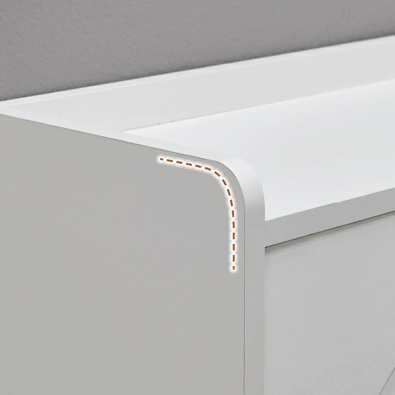 White Wooden Drop Front Shoe Cabinet for Entryway Image - 11 | homeyfad