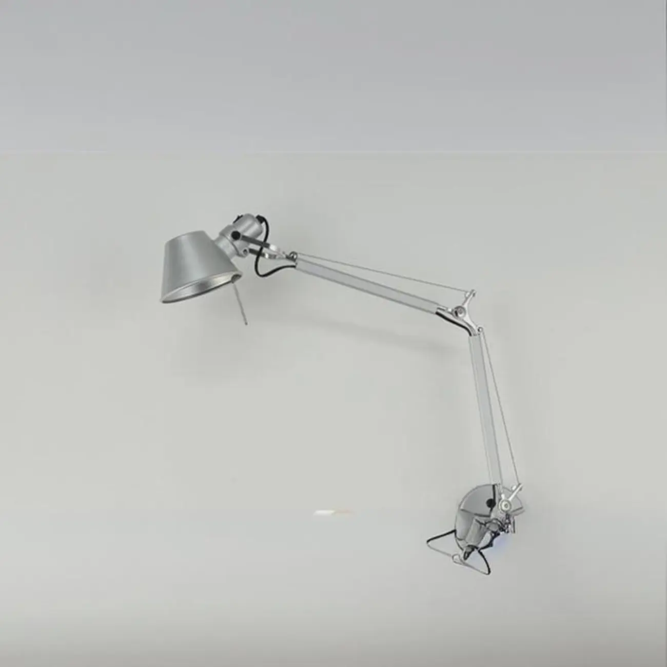 Industrial Silver Aluminum Adjustable Swing Arm Wall Light Image - 6 | homeyfad