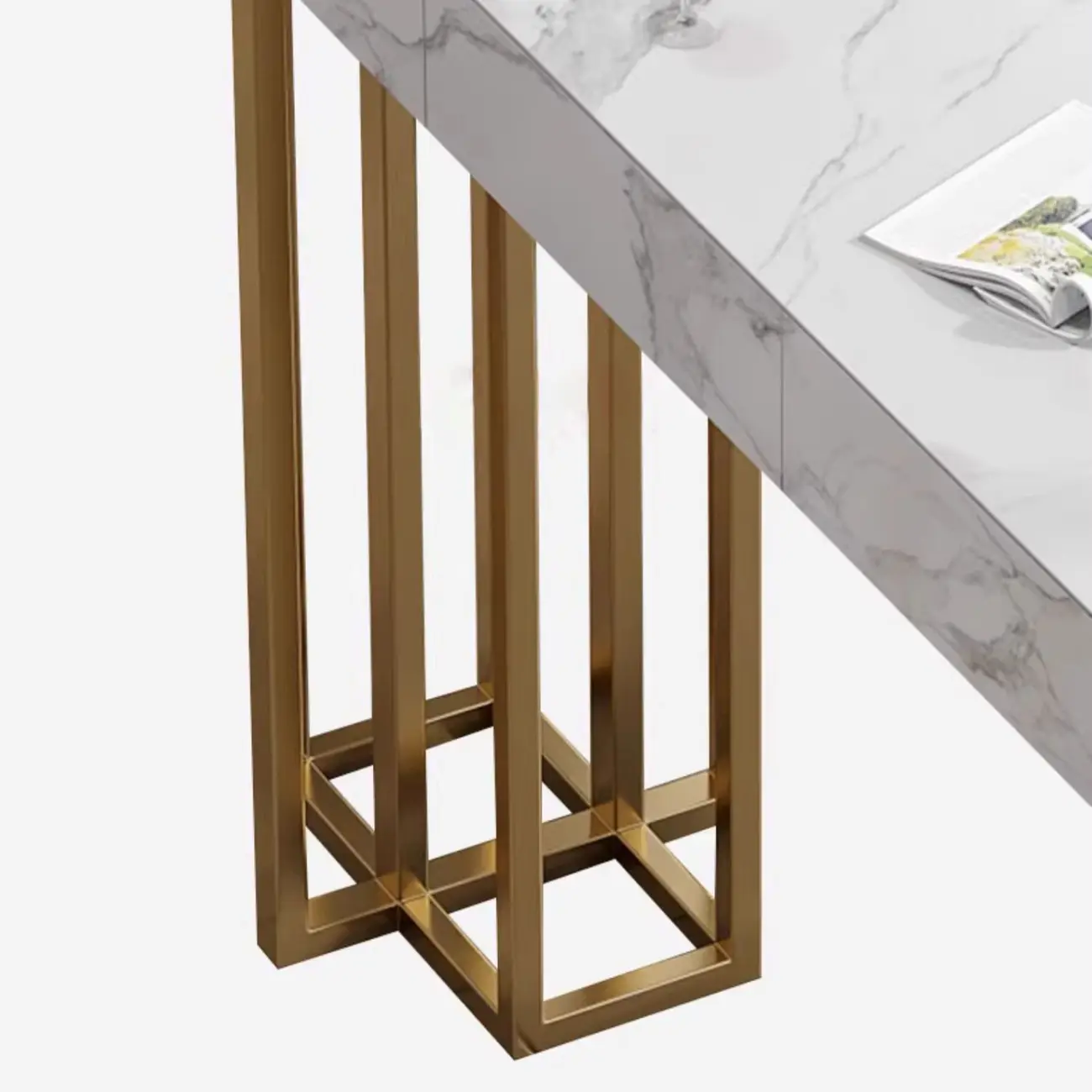 Glam Marble Gold Metal Pedestal Home Bar Tables Image - 10 | homeyfad