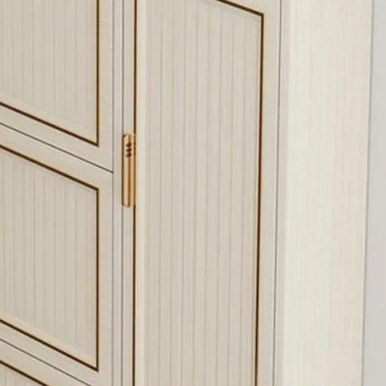 Metal White Drop Front Shoe Cabinet with Textured Panels Image - 4 | homeyfad