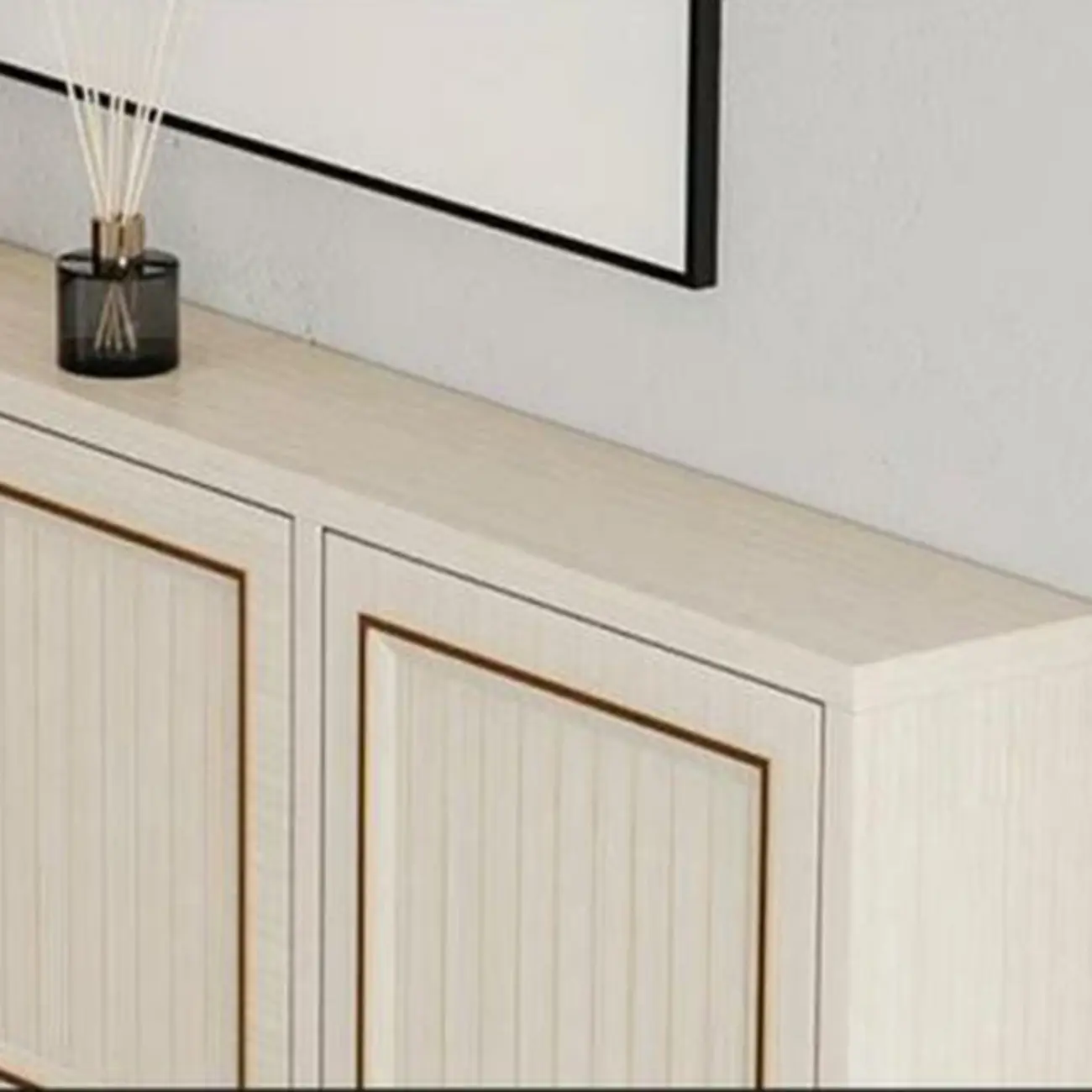 Metal White Drop Front Shoe Cabinet with Textured Panels Image - 6 | homeyfad