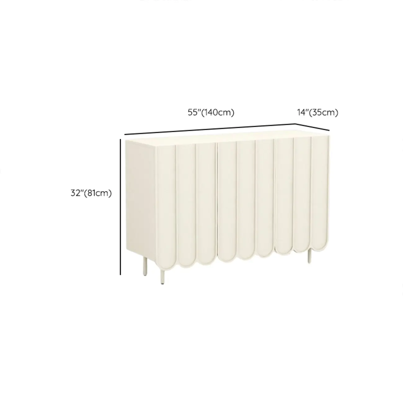 Entryway White Wooden Fluted Front Shoe Cabinet Image - 17 | homeyfad