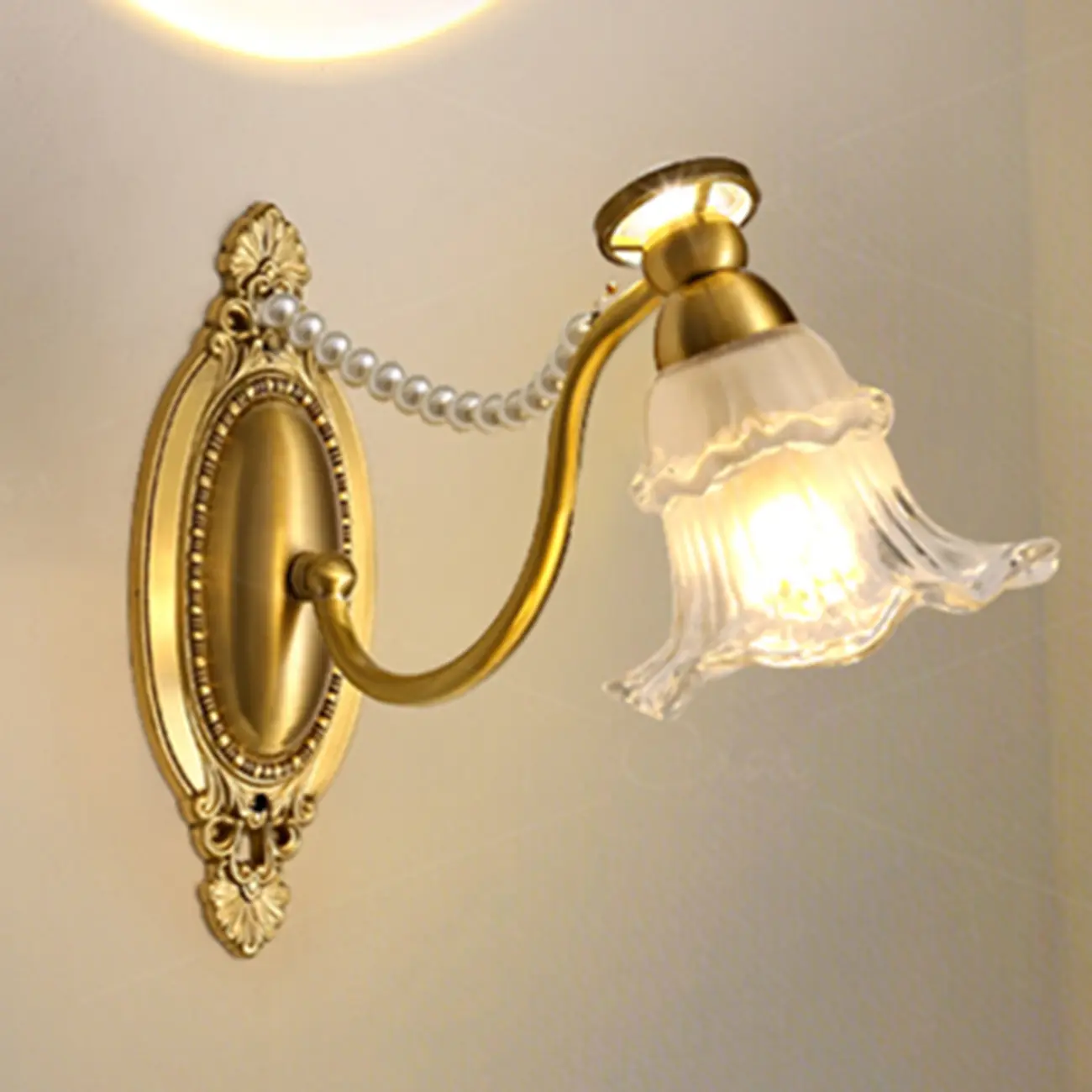 Hardwired Modern Floral Glass LED Wall Sconce with 2-Light | homeyfad