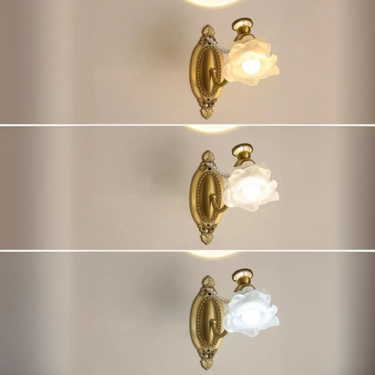 Hardwired Modern Floral Glass LED Wall Sconce with 2-Light | homeyfad
