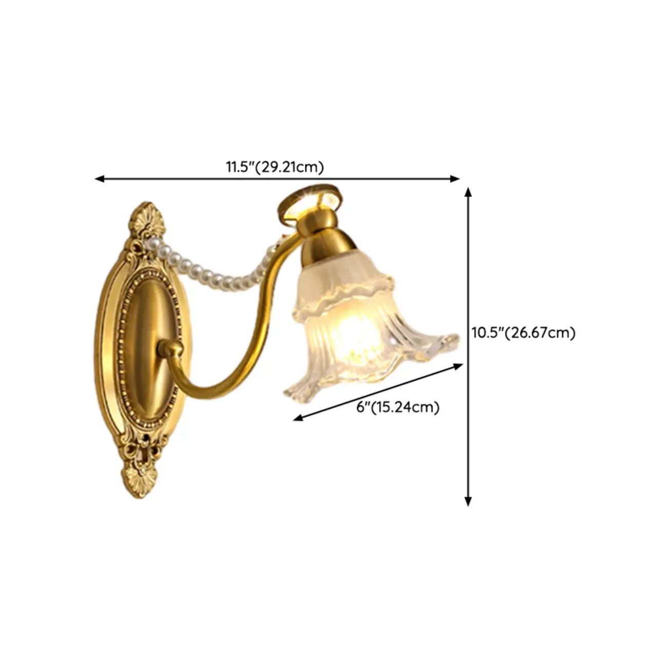 Hardwired Modern Floral Glass LED Wall Sconce with 2-Light | homeyfad