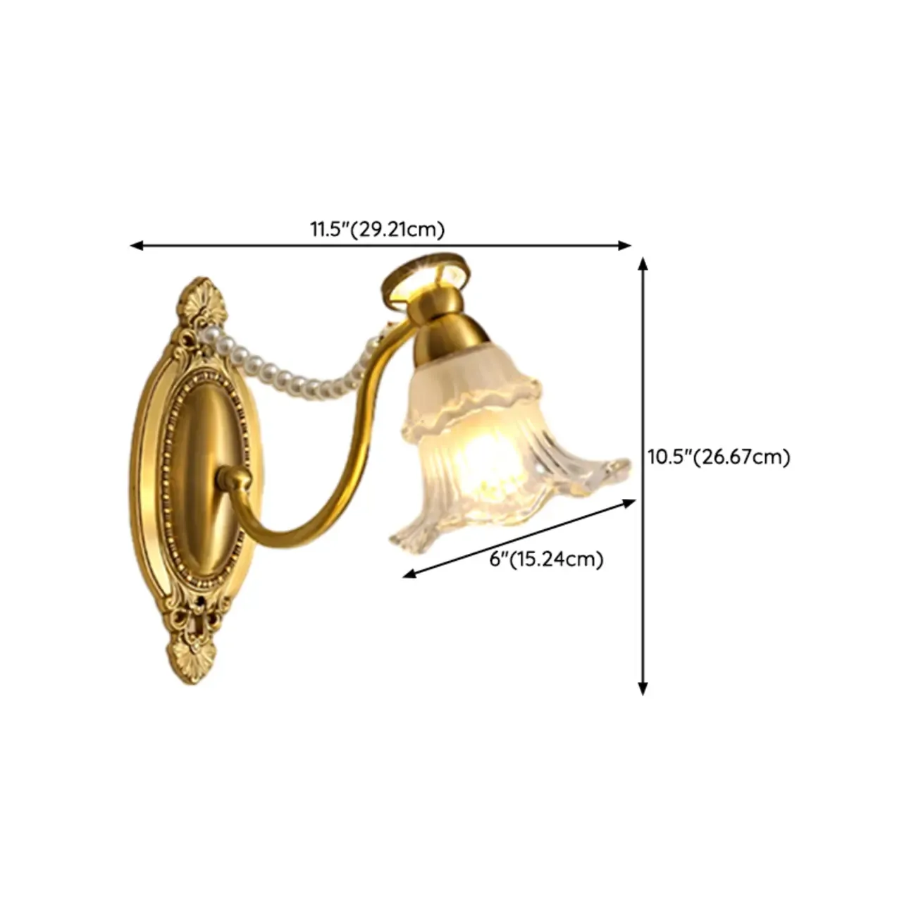 Hardwired Modern Floral Glass LED Wall Sconce with 2-Light