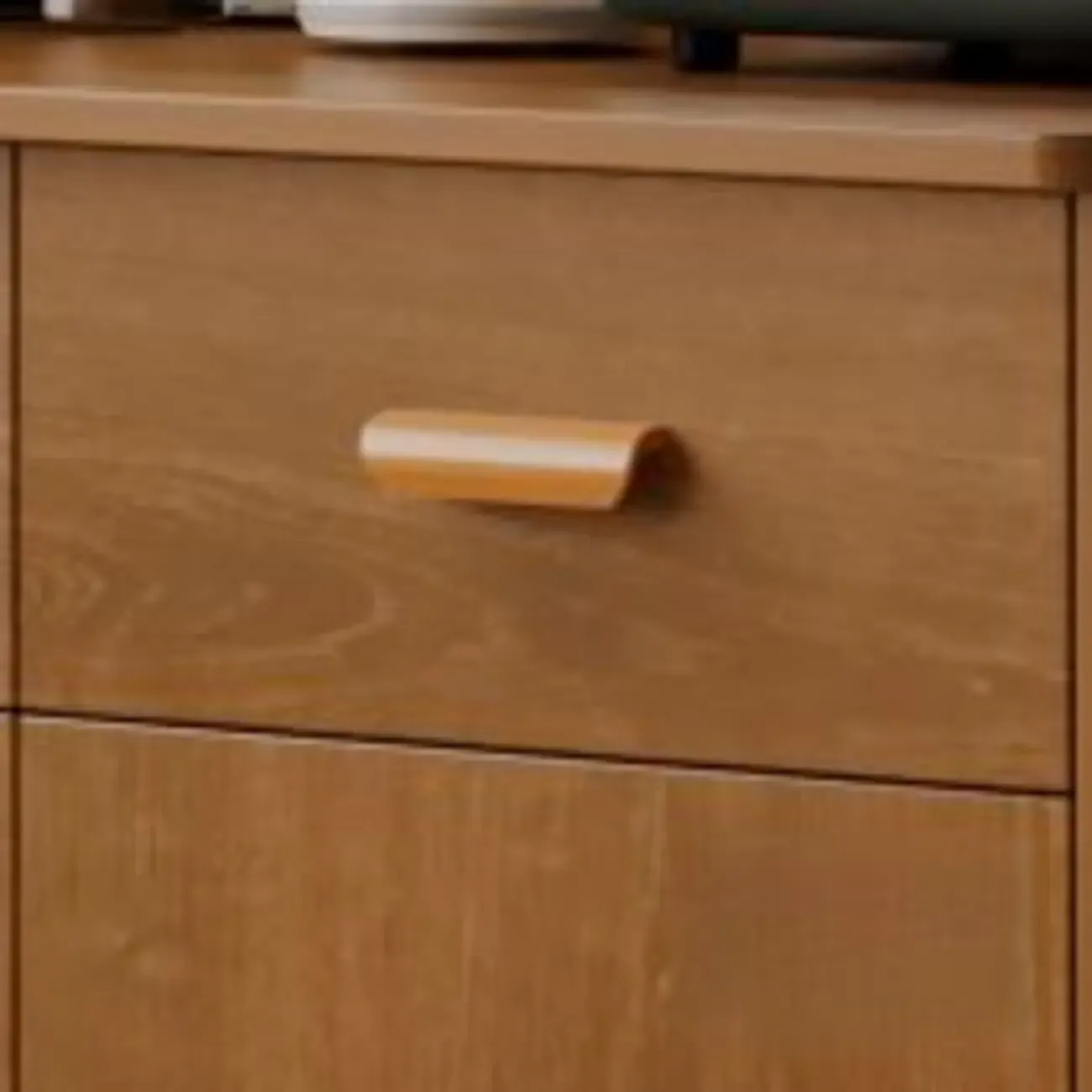 Large Wooden Glass Display Storage Adjustable Buffet Cabinet Image - 9