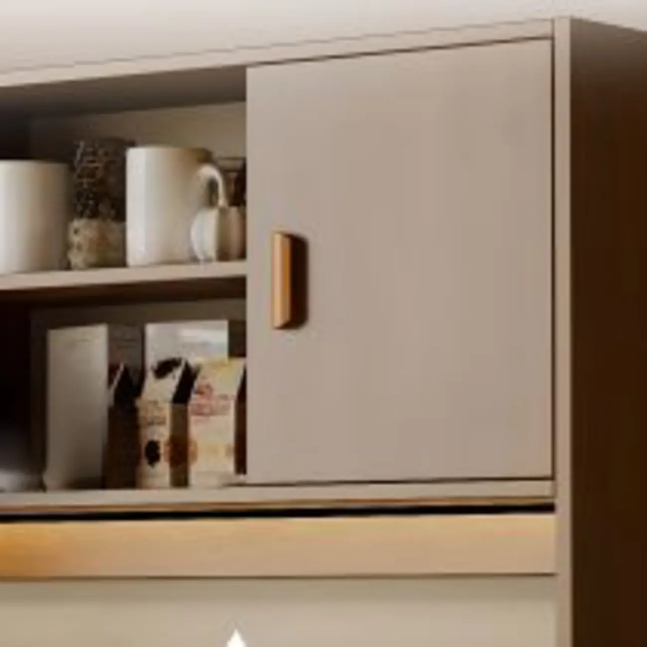 Large Wooden Glass Display Storage Adjustable Buffet Cabinet Image - 12 | homeyfad