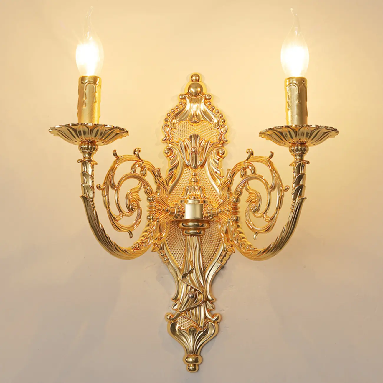 Vintage Brass Candle 2-Light Wall Light Sconce for Indoor | homeyfad