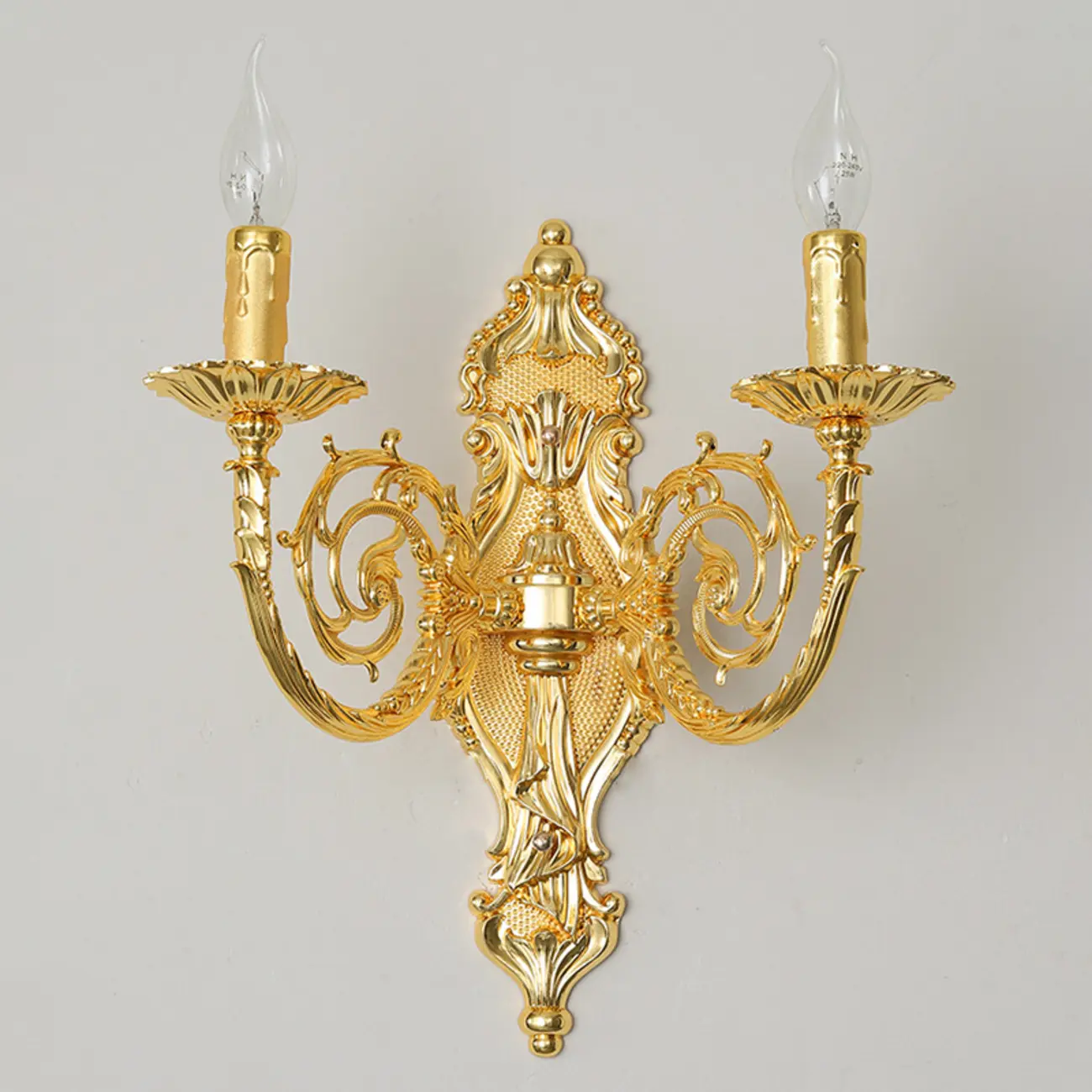 Vintage Brass Candle 2-Light Wall Light Sconce for Indoor | homeyfad
