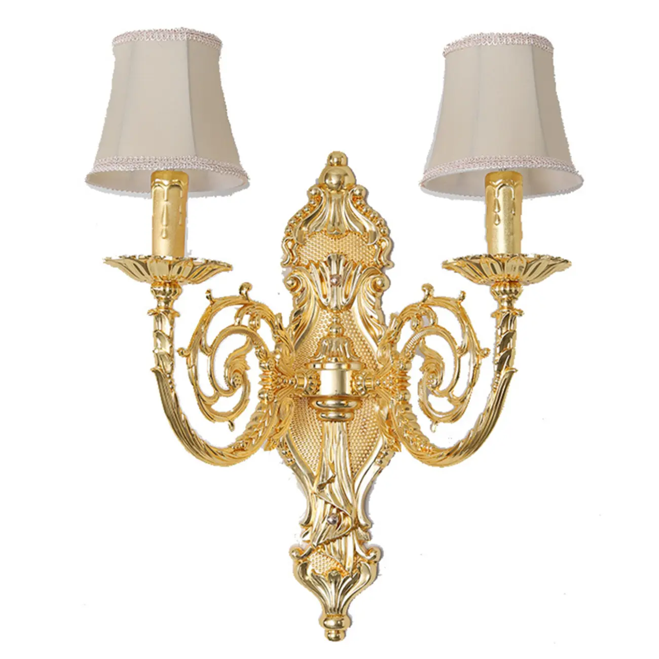 Vintage Brass Candle 2-Light Wall Light Sconce for Indoor | homeyfad
